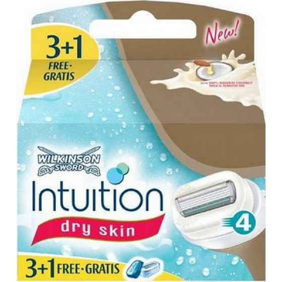 Wilkinson Intuition Dry Skin náhradné hlavice 4 kusy