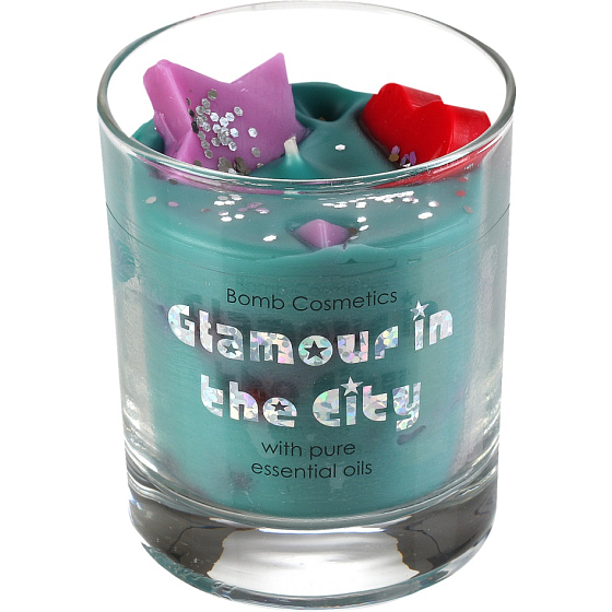 Bomb Cosmetics Pôvabná meštianky - Glamour in the City Candle Vonná prírodné, ručne vyrobená sviečka v skle horí až 35 hodín