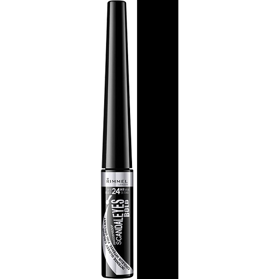 Rimmel London Scandaleyes Bold vodoodolné očné linky 001 Black 2,5 ml