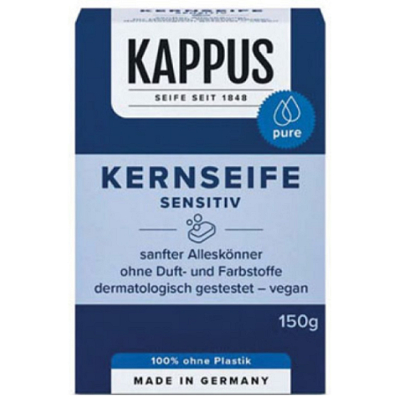 Kappus Kernseife Sensitive prírodné mydlo na telo aj vlasy 150 g