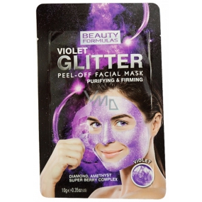 Beauty Formulas Fialová & trblietavá zlupovaciu pleťová maska 10 g