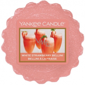 Yankee Candle White Strawberry Bellini - Biely jahodový koktail vonný vosk do aromalampy 22 g