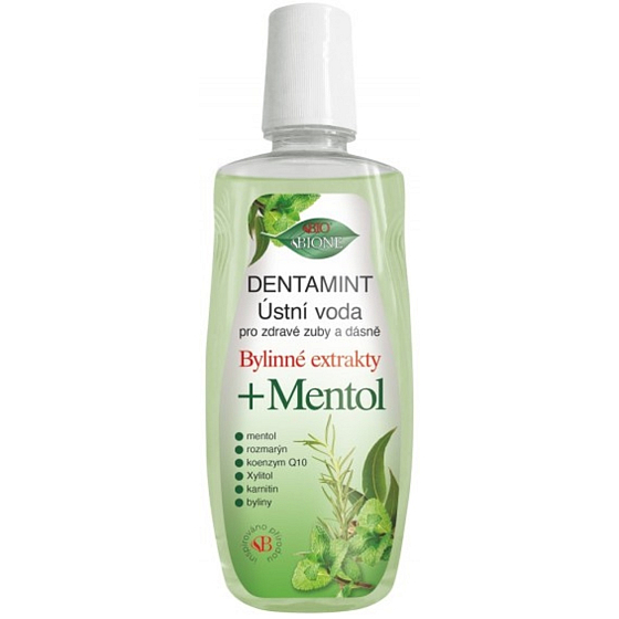 Bione Cosmetics Dentamint Mentol ústna voda 500 ml