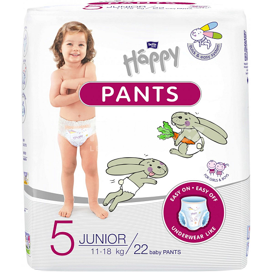 Bella Happy Pants 5 Junior 11-18 kg naťahovacie plienkové nohavičky pre deti 22 kusov + pexeso