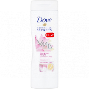 Dove Nourishing Secrets Glowing Ritual telové mlieko s extraktom z lotosového kvetu a ryžovou vodou 400 ml