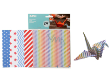 Apli Origami papier zmes farebných vzorov 15 x 15 cm 50 listov