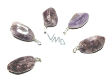 Ametyst Lavender Malawi Prívesok Tumbler prírodný kameň 2,2-3 cm, 1 kus, kameň kráľov a biskupov