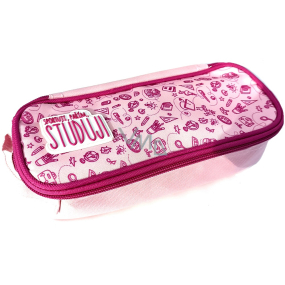 Nekupto Back To School penál ružový Športujem, zabávam sa, učím sa 23 x 10 x 6 cm