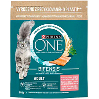 Purina One Adult granule pre mačky s lososom a celozrnnými obilninami, 800 g