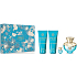 Versace Dylan Turquoise Pour Femme toaletná voda 100 ml + telový gél 100 ml + sprchový gél 100 ml + toaletná voda miniatura 5 ml, darčeková sada pre ženy