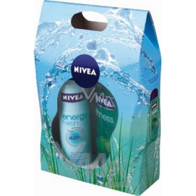 Nivea Kazfresh sprchový gél 250 ml + antiperspirant sprej 150 ml, pre ženy kozmetická sada
