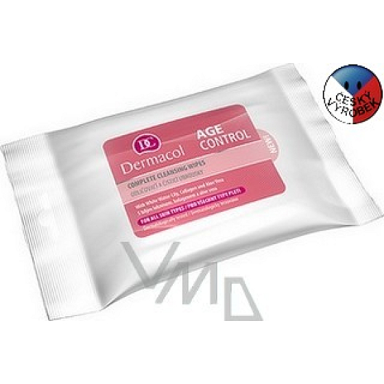 Dermacol Age Control odličovacie a čistiace obrúsky 20 kusov