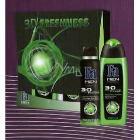 FA Men 3D Freestyle sprchový gél + deodorant sprej, kozmetická sada
