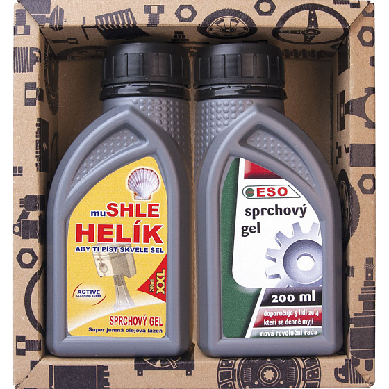 Bohemia Gifts Helika sprchový gél 200 ml + Eso sprchový gél pre skutočných mužov 200 ml, kozmetická sada