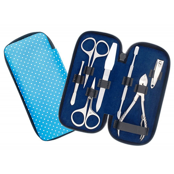 Dup Manikúra Dot Blue 7-dielna 17,5 x 8 x 2cm vzor 4402/5368