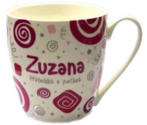 Nekupto Twister hrnček s menom Zuzana ružový 0,4 litra