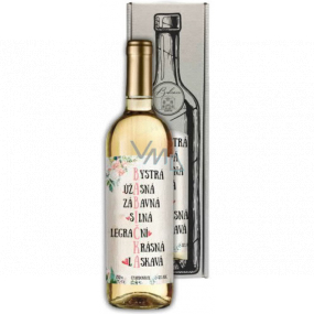 Bohemia Gifts Chardonnay Pre babičku biele darčekové víno 750 ml