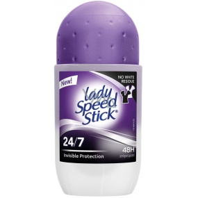 Lady Speed Stick 24/7 Invisible Protection guličkový antiperspirant dezodorant roll-on pre ženy 50 ml