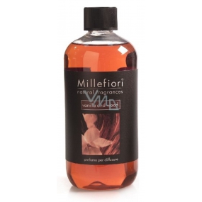 Millefiori Milano Natural Vanilla & Wood - Vanilka a Drevo Náplň difuzéra pre vonná steblá 500 ml