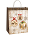 Ditipo Darčeková papierová taška EKO 22 x 10 x 29 cm béžovo-hnedá jelene