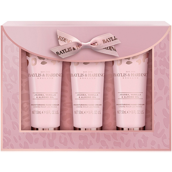 Baylis & Harding Jojoba, Vanilka a Mandľový olej krém na ruky 3 x 50 ml, kozmetická sada