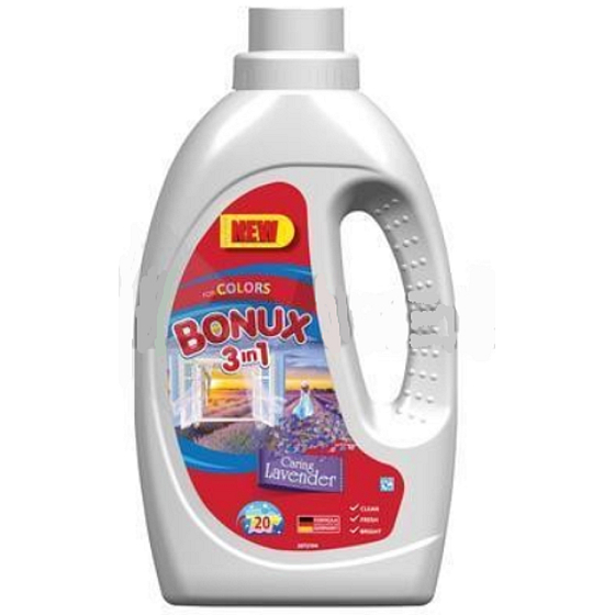 Bonux Color Caring Lavender 3v1 tekutý prací gél na farebnú bielizeň 20 dávok 1,1 l
