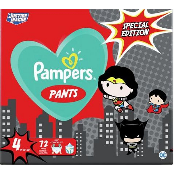 Pampers Pants Special Edition veľkosť 4, 9 - 15 kg plienkové nohavičky 72 kusov krabica