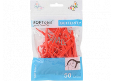 Soft Dent Butterfly dentálnou špáradlá s niťou 50 kusov
