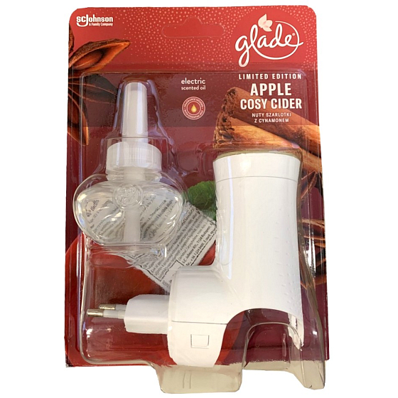 Glade Apple Cosy Cider s vôňou horúceho jablčného cideru a voňavé škorica elektrický strojček s tekutou náplňou 20 ml