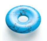 Tyrkenit modrý Donut prírodný kameň 30 mm, kameň mladých ľudí, ktorí hľadajú životný cieľ