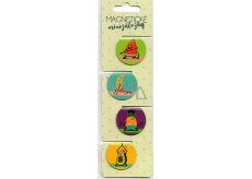Albi Magnetické mini priečinky na ovocie na jogu, priemer 3 cm 4 kusy
