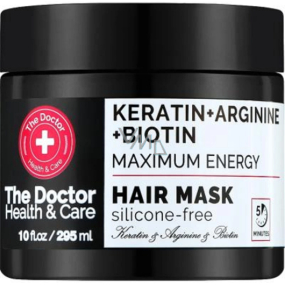 The Doctor Health & Care Keratín + arginín + bioton Maximálna energetická keratínová maska na slabé a mastné vlasy 295 ml
