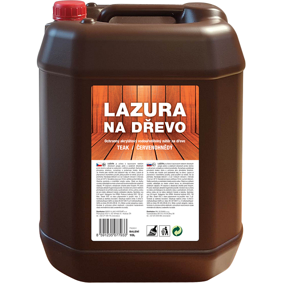 Lazúra na drevo, teak, 10 l