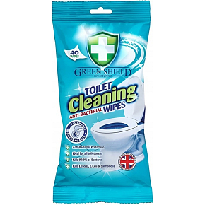 Green Shield antibakteriálne utierky na WC, 40 ks