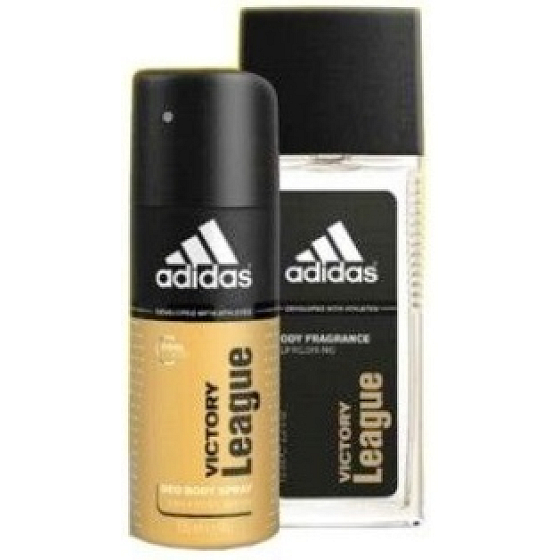 Adidas Victory League parfumovaný deodorant sklo pre mužov 75 ml + dezodorant sprej 150 ml, kozmetická sada