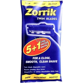 Zorrik Twin Blades jednorazový holiaci strojček pre mužov 2 brity 6 kusov