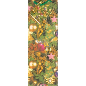 Nekupto Darčeková papierová taška na fľašu 33 x 10 x 9 cm Zlatí anjeli 1 ks ALH