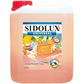 Sidolux Universal Pomarančové Marseillské mydlo umývací prostriedok na všetky umývateľné povrchy a podlahy 5 l
