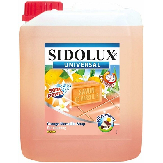 Sidolux Universal Pomarančové Marseillské mydlo umývací prostriedok na všetky umývateľné povrchy a podlahy 5 l