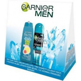 Garnier Fructis Citrus Detox šampón 250 ml + Garnier Men Extreme Ice dezodorant sprej 150 ml, kozmetická sada pre mužov