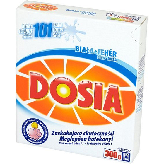 Dosia Biela prací prášok na biele prádlo 3 dávky 300 g