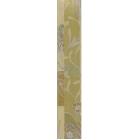 Nekupto Darčekový baliaci papier 70 x 150 cm Kvety zlatý