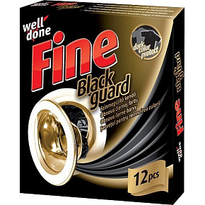 Well Done Fine Black Guard ubrousky na obnovu čiernej, 12 ks
