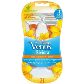 Gillette Venus Riviera pohotové holítko3břity, 2 kusy pre ženy