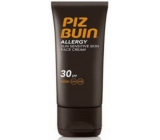 Piz Buin Allergy Face SPF30 krém na opaľovanie predchádza slnečnej alergii, má upokojujúce účinky, poskytuje celodennú hydratáciu odolnú voči potu a vode 50 ml