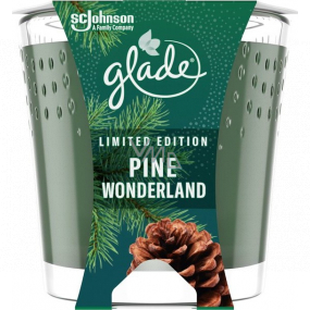 Glade Pine Wonderland s vôňou borovice vonná sviečka v skle, doba horenia až 38 hodín 129 g