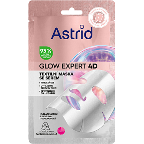Astrid  Glow Expert 4D textilná pleťová maska, 1 ks