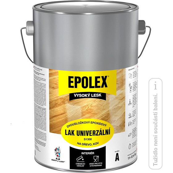 Epolex s1300 lesk dvojzložkový lak na drevo, bez tužidla, 2,5 kg