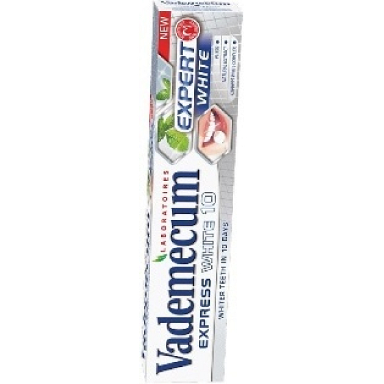 Vademecum Express White 10 Zubná pasta 75 ml