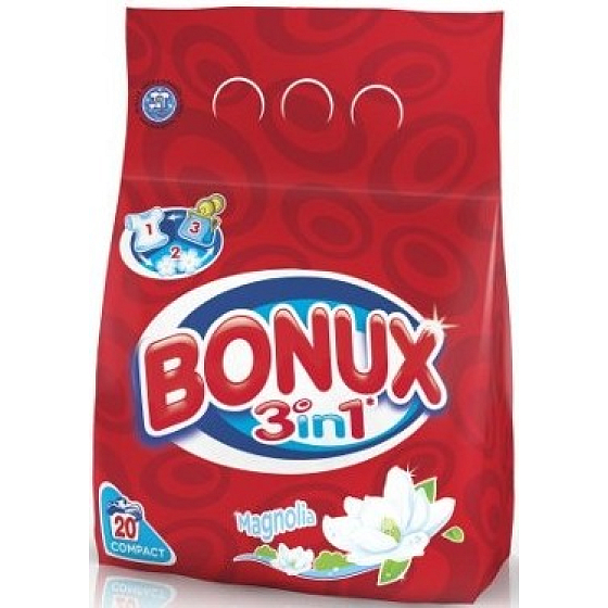 Bonux Magnolia 3v1 prací prášok 20 dávok 1,4 kg